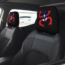 TZBVTAU 2 Pcs Puerto Rico Taino Design Headrest Covers,Cute Puerto Rico Gift Car Headrest Protector Seat Cover Accessories Universal Fit for Cars Truck SUV Van