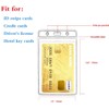 KINGSUM 8 Pcs Vertical ID Badge Holders Sealable Waterproof Clear