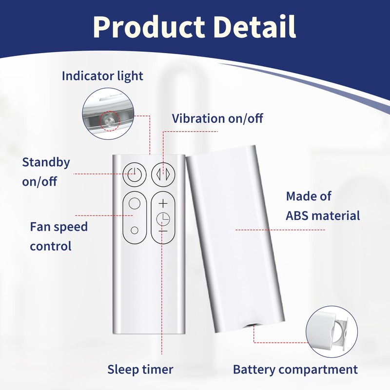Replacement Remote Compatible with Dyson Fan AM06 AM07 AM08 965824-01