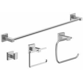 Symmons 36AC-BUNDLE Duro 4-Piece Wall-Mounted Bathroom Hardware Set in Polished Chrome