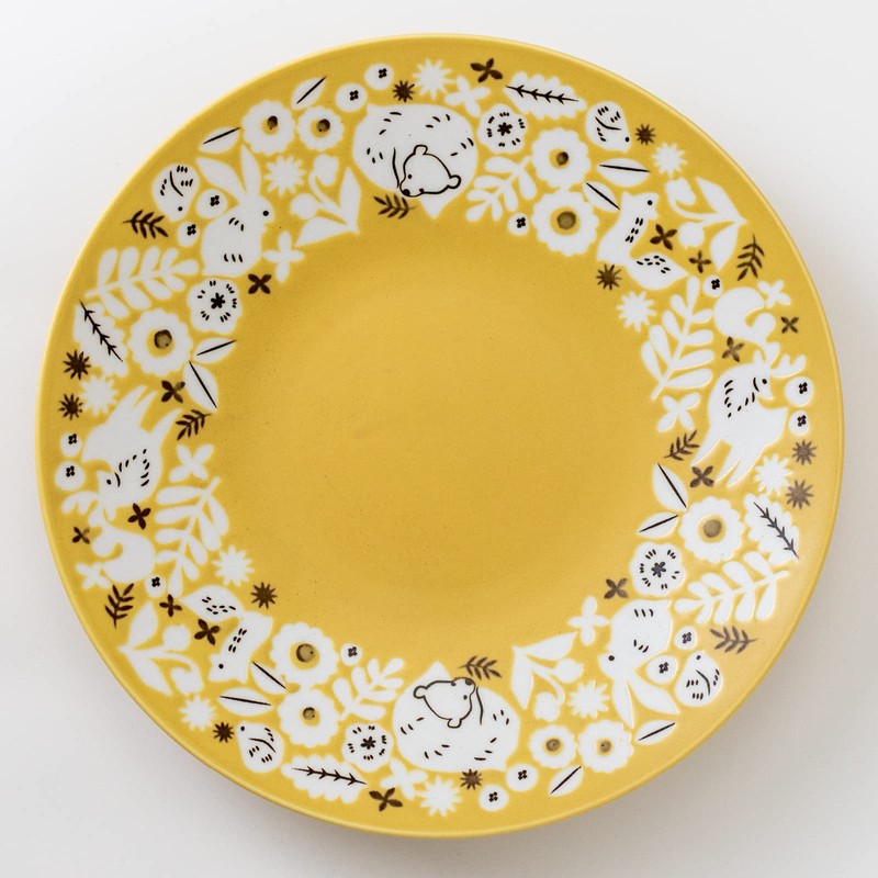 Minoru Pottery Mino Ware KUKKA 220 Plate, Hazel Yellow