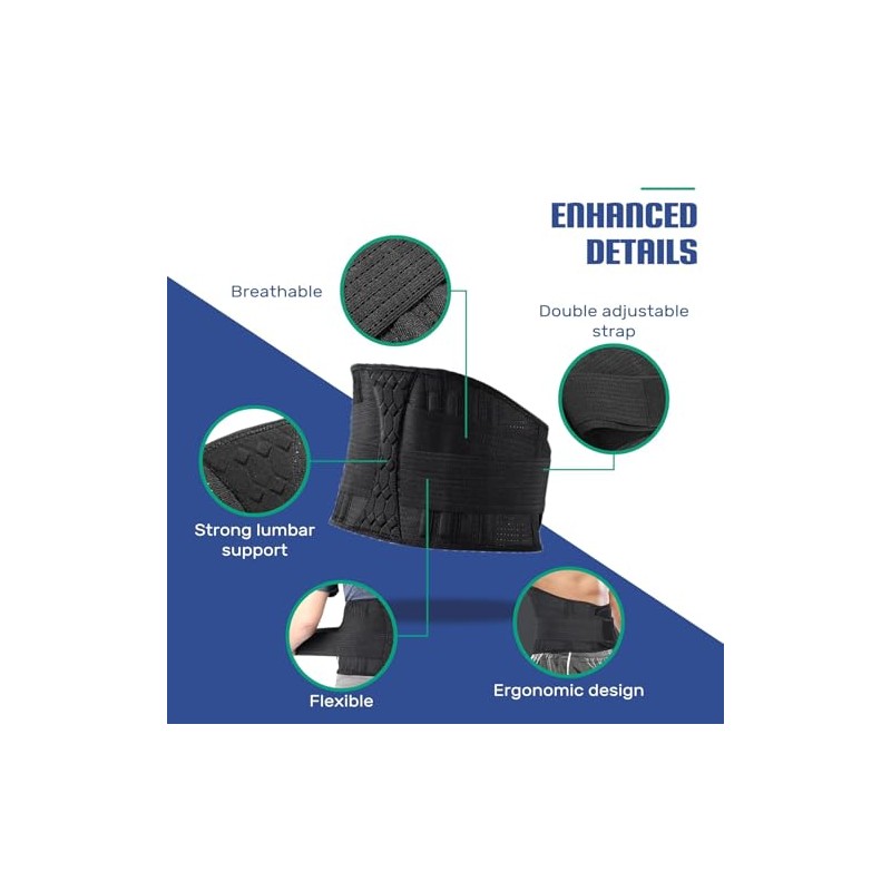 NativoDex NativoDex Back Support Belt, Back Brace, Lumbar Support Belt