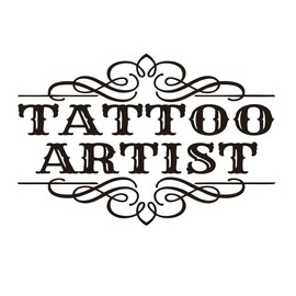 22x16inch Tattoo Artist Studio Wall Decal Salon Decoration Logo Wall Window Sticker Removable Vinyl AFN132 (Black)