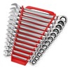 Olsa Tools Ratcheting Wrench Set, 12-Piece SAE, Chrome Vanadium Steel