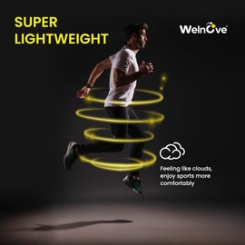 Lightweight Performance Sports Insoles Protective - Welnove Shock Absorbing Athletic Insoles for Running, Basketball, Fitness - Energy Return,Increased Performance,Injury Protection, Men Women (S)