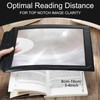 Wanmu 3X Full Page Magnifying Glass for Reading, Lightweight Rectangular