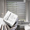HeyBlinds Motorized Zebra Shades for Indoor Windows, Roller Shades with