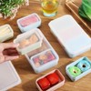 SiliFine 6 Set Snack Containers with 3 Removable Compartments Reusable
