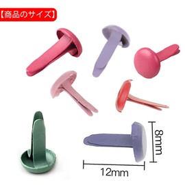 LIKENNY (200 Pcs) Cotter Pins, 0.3 x 0.5 inches (8 x 12 mm), Iron Fasteners, Thumb Tacks, Split Tacks, Mini Cotter Pins, DIY Accessories, Crafts, Fixing, Decorative, Albums, Scrapbooking, Mixed Colors