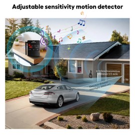 1/2 Mile Hosmart Driveway Alarm Wireless Sensor System & Driveway Sensor Alert System Weatherproof Security Outdoor Motion Sensor & Detector &Protect Outdoor/Indoor Property