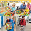 6PCS Toy Storage Bags, Clear Waterproof Toy Organizer Bags with