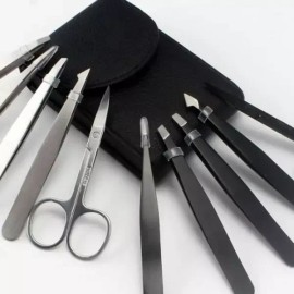 Gita 키밍 미용 핀셋 세트 커버포함 눈썹정리 메이크엄 Kiming Beauty Tweezers Set with Cover for Eyebrow Grooming Makeup