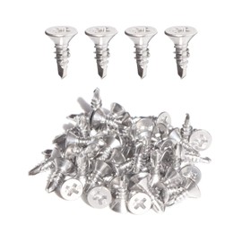 IMScrews 100pcs #10 x 1/2" Stainless Flat Head Phillips Self Drilling Screws, 410 Stainless Steel Full Thread Sheet Metal Tek Wood to Metal Screws