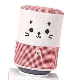 Water Dispenser Barrel Covers, Cute Fabric Bucket Decor Reusable Dust Proof Cover Protector for Gallon Water Dispenser Water Cooler(Red)