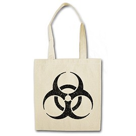 Urban Backwoods Biohazard Vintage Symbol Hipster Bag Fabric Bag Shopping Bag, Nature, Unit size