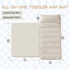 Toddler Nap Mat with Pillow and Blanket Boho Tufted Geometric