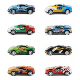 Show Me Carritos De Carreras De Juguete Set 8 Coches Metalico M261