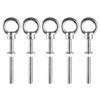 Pack of 5 Eye Bolts Long, 316 Stainless Steel Eye