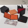 VISOUL Men's Leather Wallet with ID Window, RFID Protection, Genuine