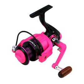 GaiRen Fishing Spinning Reel Gear Ratio 5.2:1 Lightweight Left/Right Hand Interchangeable Ultra Smooth Powerful 2000, 3000, 4000, 5000, 6000, 7000 Series Pink