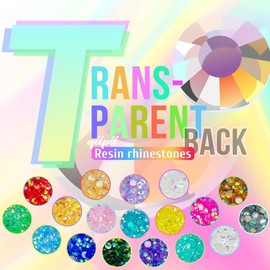 qiipii Transparent Aquamarine AB Resin Rhinestones for Crafting Lake Blue Flatback Jelly Stones 3mm 4mm 5mm 6mm Water Blue Diamonds Crystals Gems Charms for Face Eyes Makeup Tumblers Bottle DIY Crafts