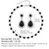 WOWORAMA Crystal Bridal Jewelry Sets for Women Rhinestone Necklace Earrings