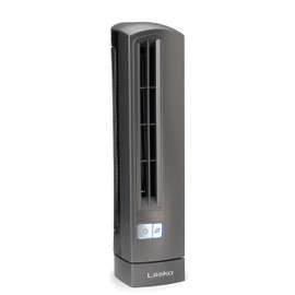 Lasko Air Stik Ulta-Slim Oscillating Desktop Fan, 2 Speeds, for Bedroom, Living Room, Office, 14", Gray, 4000
