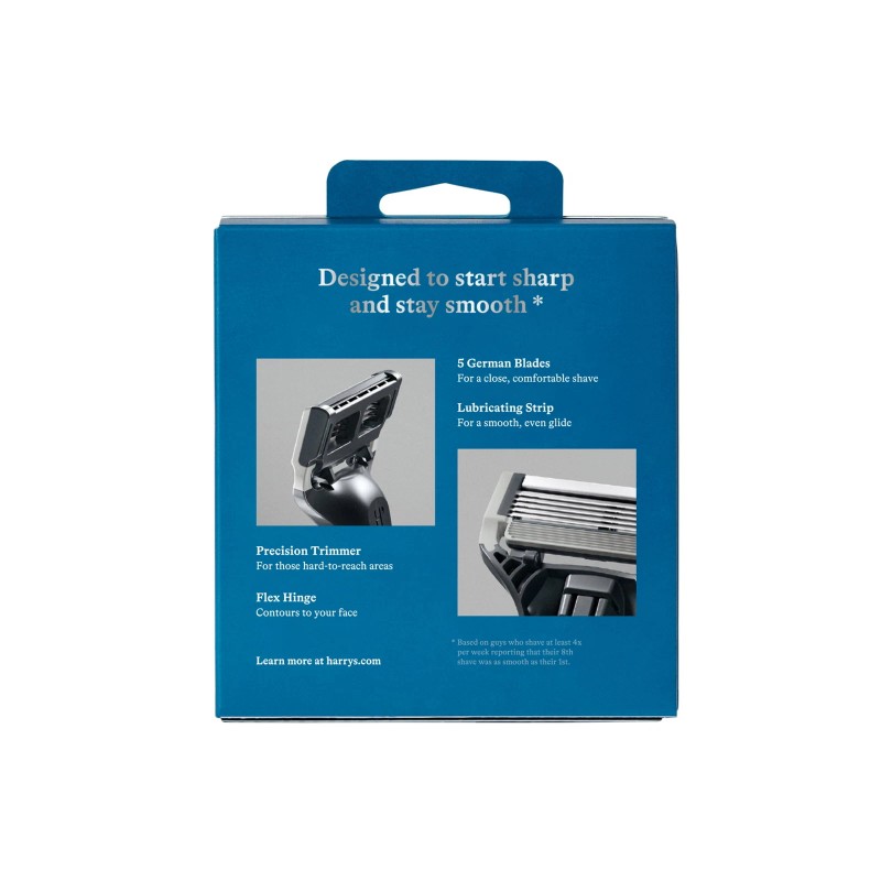 Harry's Men's 5-Blade Replacement Razor Blade Refills, 12 Count