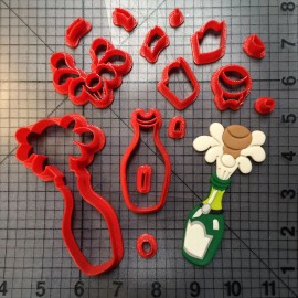 Unbranded Champagne Bottle 100 Cookie Cutter Set - 5.5 inches