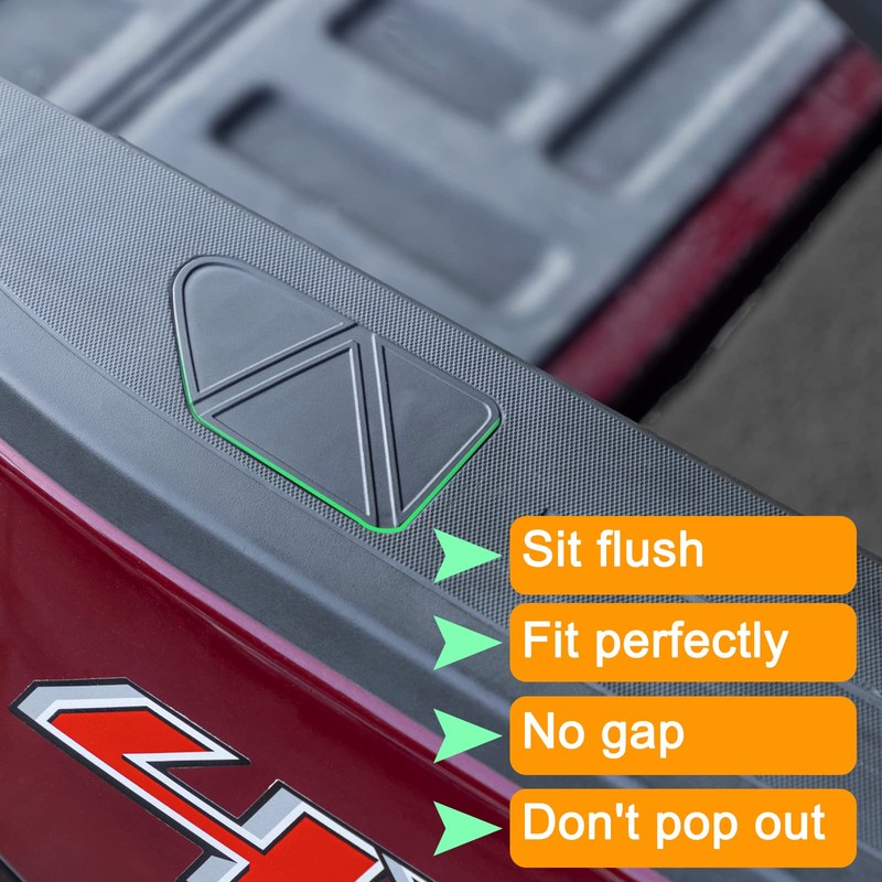 JKCOVER Bed Rail Stake Pocket Covers Compatible with 2014-2018 Chevy