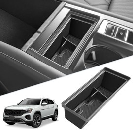 SKTU for 2024 VW Atlas Center Console Organizer 2024 V W Atlas Front Center Console Tray 2024 Atlas Armrest Storage Box VW Atlas 2024 Accessories (Front Organizer)