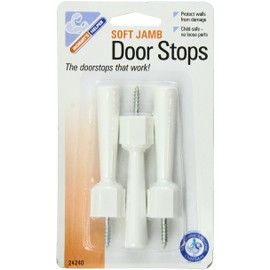 Mommys Helper Pack of 3 Soft Jamb Door Stops Blister, White
