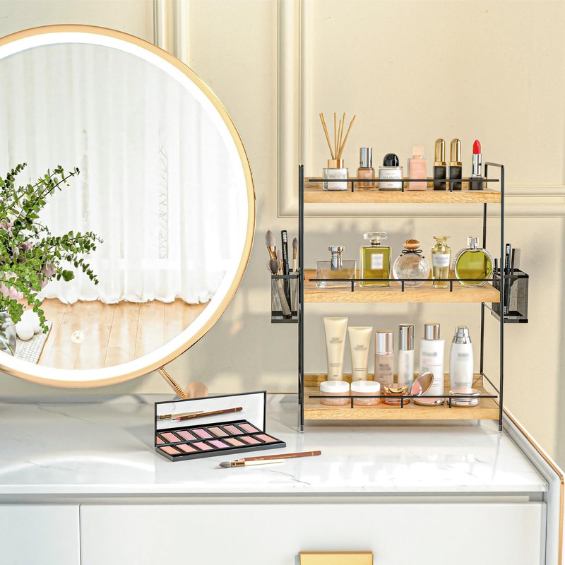 BSTSLL Bathroom Counter Organizer,Bathroom Countertop Organizer with Baskets,Vanity Organizers,Counter Shelf,Countertop