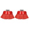 2PK 75mm Nylon Filament Abrasive Cup Brush Metal Polishing Rust