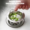 2Pcs Kitchen Sink Strainer Food Catcher, Stainless Steel Sink Garbage