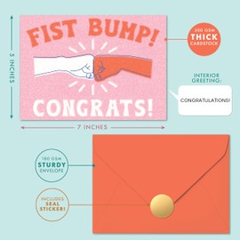 Sweetzer & Orange Congratulations Card – 5”x7” Premium Greeting Card with Envelope & Seal – Thick Cardstock Elegant Design for Promotion, Wedding, Retirement & Any Special Celebrations