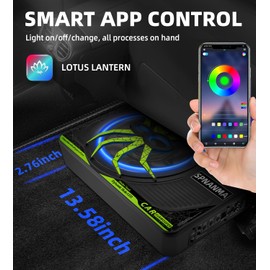 SPNANMA 2025 1200W 10"Slim Car Underseat Subwoofer and Amp Package with Ambient Light, Individual Control for Low Pass/Gain/Boost Bass, High output surround vibration bass without distortion for Truck