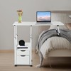 YIYIONCE Overbed Table with Storage 2 in 1 Foldable Overbed