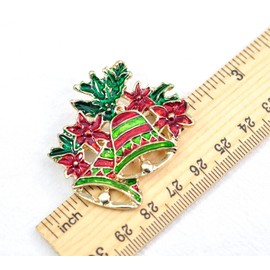 Gyn&Joy - Broche de Navidad esmaltado, Metal, Sin gemas.