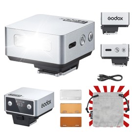 Godox iT20-S iT20 S Kamerablitz Speedlite 6 Leistungsstufen 700 Blitze Bei Voller Leistung TTL 1,5s Blitzwiederholzeit Kamerablitz mit Magnetischem Farbchip Hot Shoe für Sony Kamera DSLR(Silber)