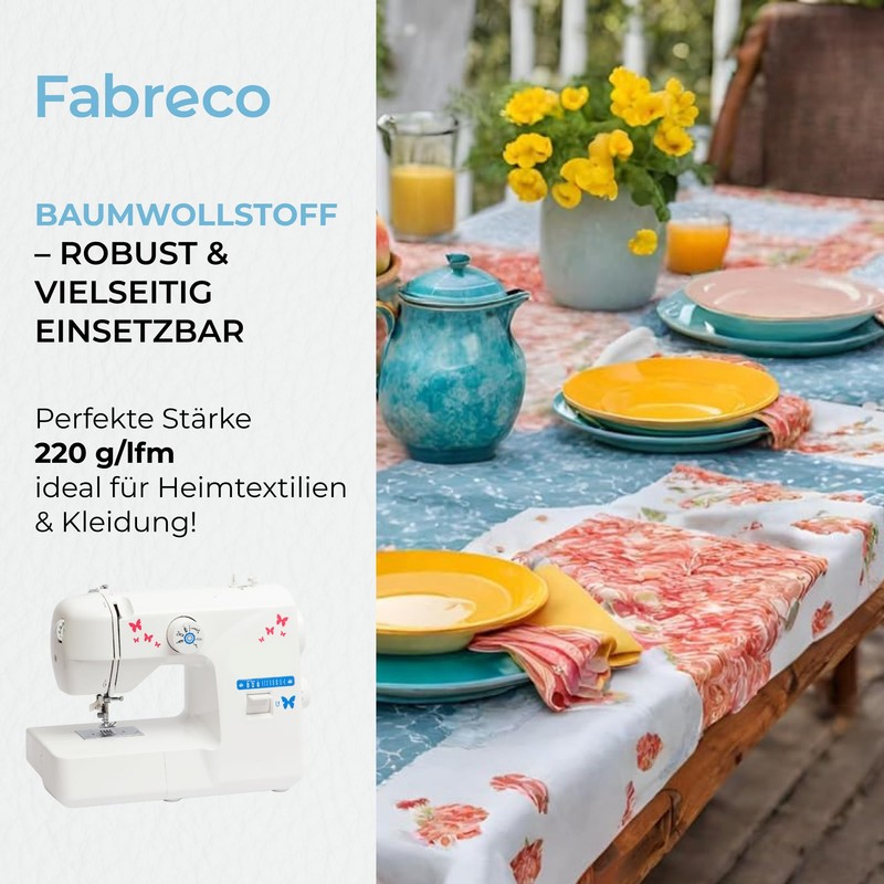 Fabreco - 100% Premium Cotton Fabric Sold by the Metre