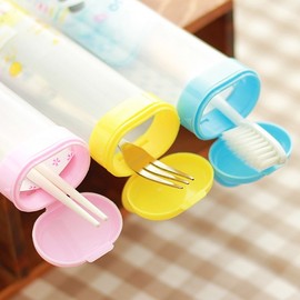 Multipurpose portable transparent straight type case 3ea