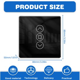 WLAN Roller Shutter Switch, Smart Roller Shutter Switch, 2.5D Roller Shutter Switch, Smart WiFi Compatible with Alexa, Yandex and Google Home, Timer and Voice Control, Neutral Conductor Required