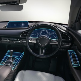 FDAIUN Car Interior Parts TPU Protection Film Fit Mazda CX-30 2020-2024 Pre-Cut Film Scratch Guard Anti-Scratch Self-Healing Function MAZDA CX-30 Vehicle Specific Car Wrapping Film Accessories