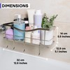 KINCMAX Premium Shower Caddy - Self Adhesive Shower Organizer with
