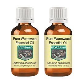 Devprayag Pure Wormwood Essential Oil (Artemisia Absinthium) Natural Therapeutic Grade Steam Distilled (Pack of Two) 100ml X 2 (6.76 oz)