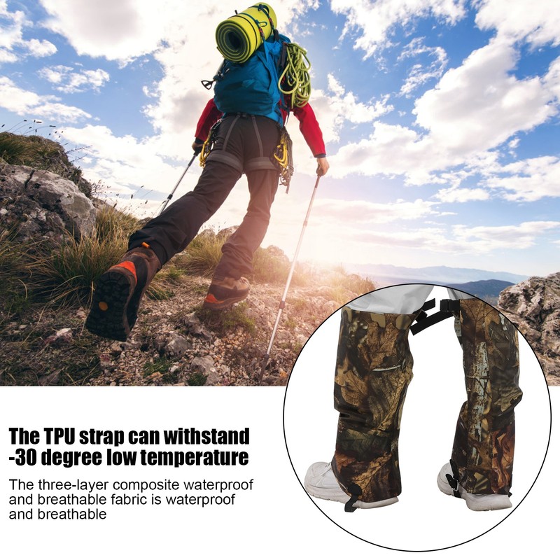 2Pcs/Set Outdoor Waterproof Snow Gaiters Camouflage High Legging Cover Boot