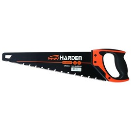 HARDEN Tools 18" (455mm) Pro Hand Saw – #65 Mn Steel Blade, Heat Treated, HRC >54 Teeth Hardness, 3-Sided Grinding Teeth, Soft TPR Handle