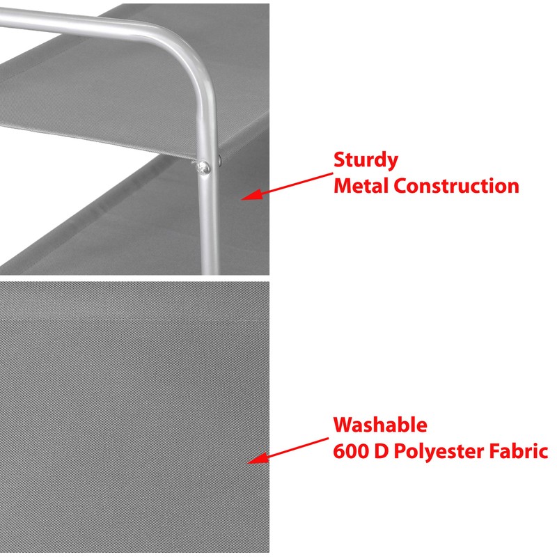 Simple Houseware 3-Tier Shoe Rack Storage Organizer, Grey – Space-Saving