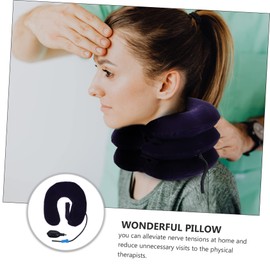 Beavorty 1pc Inflatable Neck Pillow U Shaped Design for Travel Office Relaxation Reduces Neck Supports Correct Posture No Assembly Required